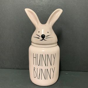 Rae Dunn brand new all pink HUNNY BUNNY canister